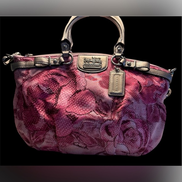 Coach Handbags - Coach Pink Floral Satchel Bag